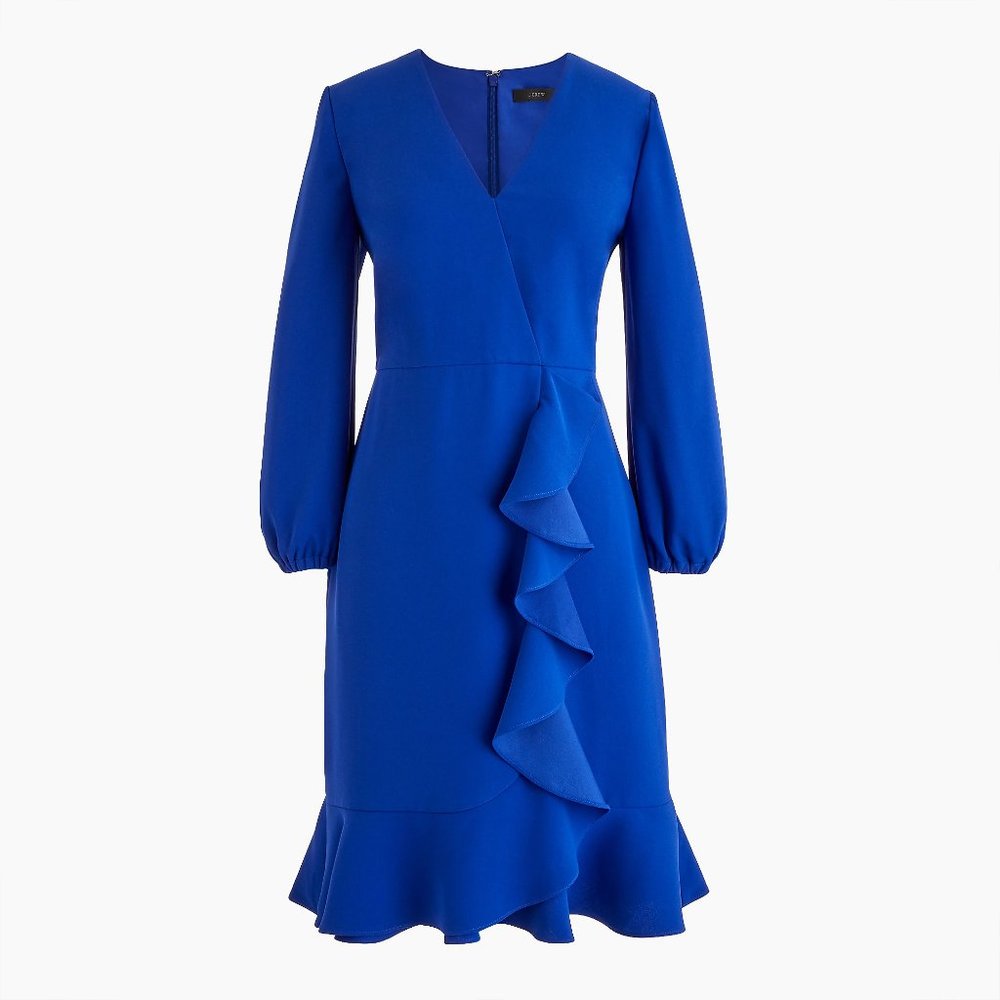 DRAPEY RUFFLE-FRONT DRESS - Picture 3 of 8